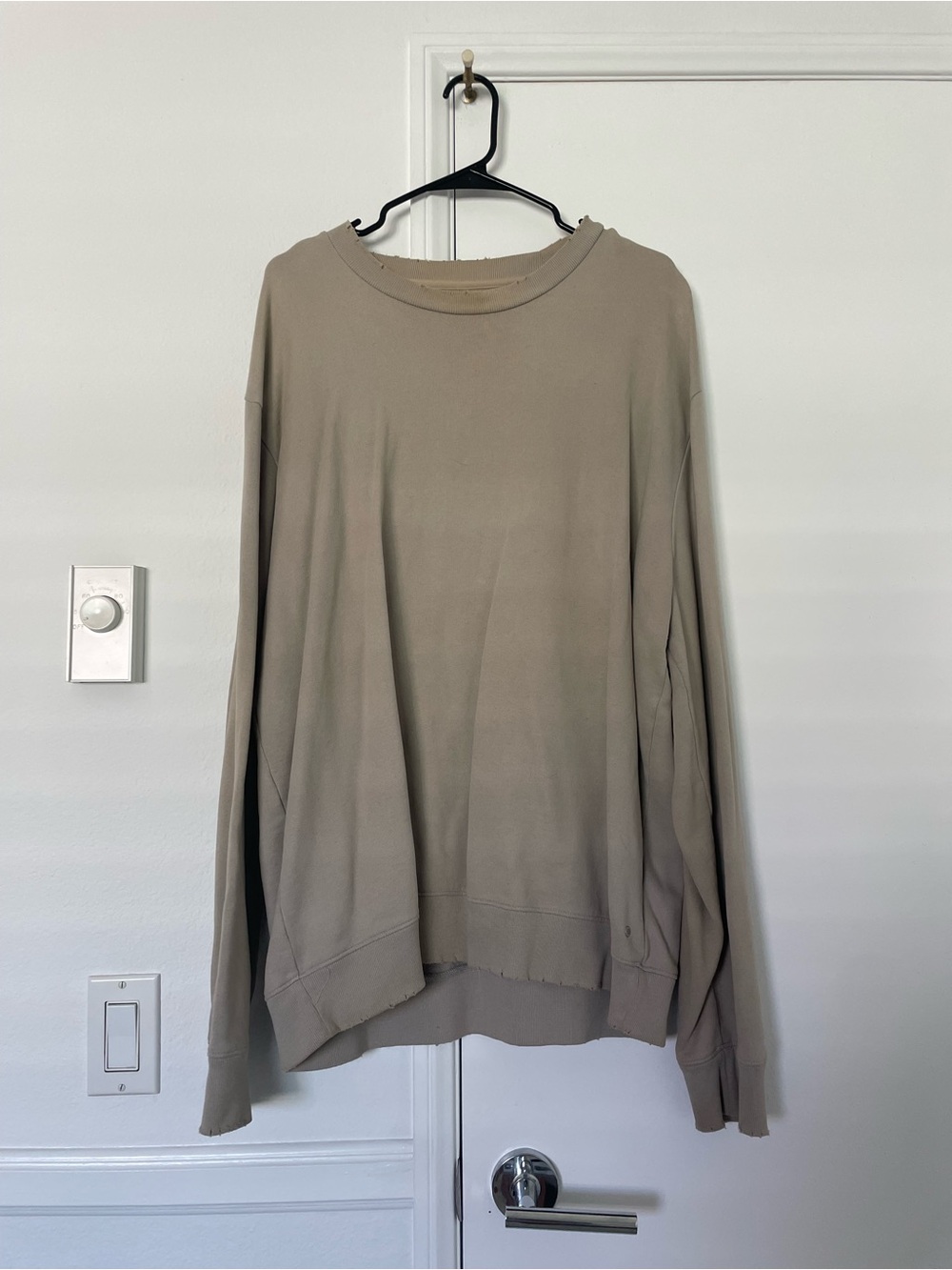 All Saints Men's Crewneck Sweater in Taupe